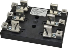 Ferraz Shawmut - 3 Pole, 6 to 2/0 AWG, 600 VAC/VDC, 100 Amp, Screw Mount Fuse Block - 4 Inch Long x 4.65 Inch Wide x 2.21 Inch High Block - Americas Industrial Supply