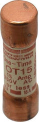 Ferraz Shawmut - 250 VAC/VDC, 15 Amp, Fast-Acting General Purpose Fuse - Clip Mount, 50.8mm OAL, 20 at DC, 50 at AC kA Rating, 9/16" Diam - Americas Industrial Supply