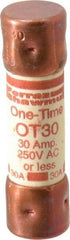 Ferraz Shawmut - 250 VAC/VDC, 30 Amp, Fast-Acting General Purpose Fuse - Clip Mount, 50.8mm OAL, 20 at DC, 50 at AC kA Rating, 9/16" Diam - Americas Industrial Supply