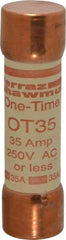 Ferraz Shawmut - 250 VAC/VDC, 35 Amp, Fast-Acting General Purpose Fuse - Clip Mount, 76.2mm OAL, 20 at DC, 50 at AC kA Rating, 13/16" Diam - Americas Industrial Supply