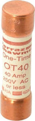 Ferraz Shawmut - 250 VAC/VDC, 40 Amp, Fast-Acting General Purpose Fuse - Clip Mount, 76.2mm OAL, 20 at DC, 50 at AC kA Rating, 13/16" Diam - Americas Industrial Supply