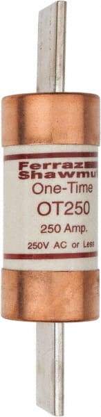 Ferraz Shawmut - 250 VAC/VDC, 250 Amp, Fast-Acting General Purpose Fuse - Clip Mount, 8-5/8" OAL, 20 at DC, 50 at AC kA Rating, 2-1/16" Diam - Americas Industrial Supply