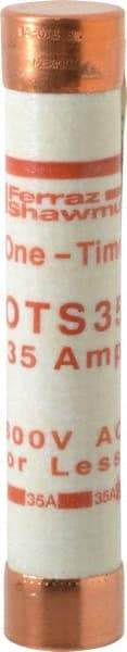 Ferraz Shawmut - 300 VDC, 600 VAC, 35 Amp, Fast-Acting General Purpose Fuse - Clip Mount, 5-1/2" OAL, 20 at DC, 50 at AC kA Rating, 1-1/16" Diam - Americas Industrial Supply