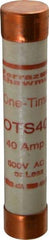 Ferraz Shawmut - 300 VDC, 600 VAC, 40 Amp, Fast-Acting General Purpose Fuse - Clip Mount, 5-1/2" OAL, 20 at DC, 50 at AC kA Rating, 1-1/16" Diam - Americas Industrial Supply