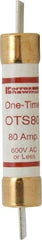 Ferraz Shawmut - 300 VDC, 600 VAC, 80 Amp, Fast-Acting General Purpose Fuse - Clip Mount, 7-7/8" OAL, 20 at DC, 50 at AC kA Rating, 1-5/16" Diam - Americas Industrial Supply