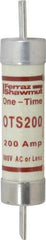 Ferraz Shawmut - 300 VDC, 600 VAC, 200 Amp, Fast-Acting General Purpose Fuse - Clip Mount, 9-5/8" OAL, 20 at DC, 50 at AC kA Rating, 1-13/16" Diam - Americas Industrial Supply