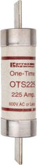 Ferraz Shawmut - 300 VDC, 600 VAC, 225 Amp, Fast-Acting General Purpose Fuse - Clip Mount, 11-5/8" OAL, 20 at DC, 50 at AC kA Rating, 2-9/16" Diam - Americas Industrial Supply