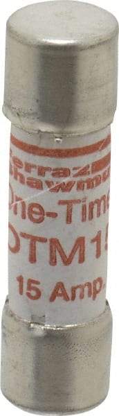 Ferraz Shawmut - 250 VAC, 15 Amp, Fast-Acting Midget Fuse - Clip Mount, 1-1/2" OAL, 10 at AC kA Rating, 13/32" Diam - Americas Industrial Supply