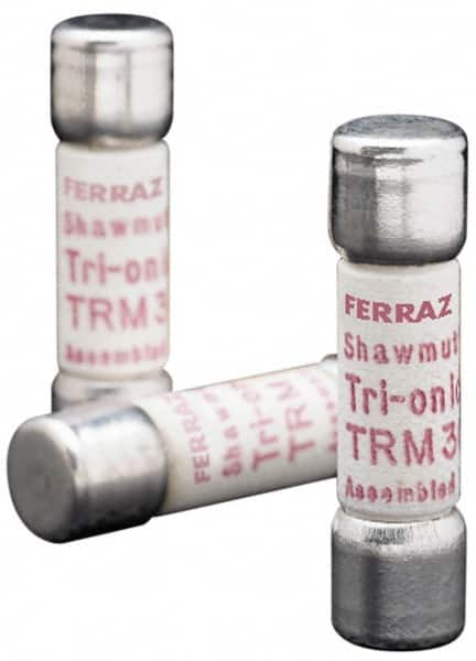 Ferraz Shawmut - 250 VAC, 0.3 Amp, Time Delay General Purpose Fuse - Clip Mount, 1-1/2" OAL, 10 at AC kA Rating, 13/32" Diam - Americas Industrial Supply