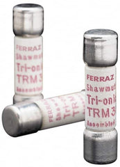 Ferraz Shawmut - 250 VAC, 0.4 Amp, Time Delay General Purpose Fuse - Clip Mount, 1-1/2" OAL, 10 at AC kA Rating, 13/32" Diam - Americas Industrial Supply