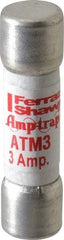 Ferraz Shawmut - 600 VAC/VDC, 3 Amp, Fast-Acting General Purpose Fuse - Clip Mount, 1-1/2" OAL, 100 at AC/DC kA Rating, 13/32" Diam - Americas Industrial Supply