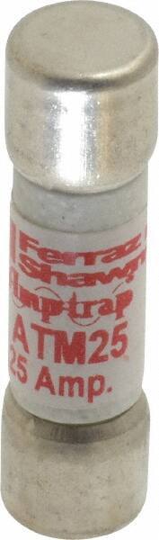 Ferraz Shawmut - 600 VAC/VDC, 25 Amp, Fast-Acting General Purpose Fuse - Clip Mount, 1-1/2" OAL, 100 at AC/DC kA Rating, 13/32" Diam - Americas Industrial Supply