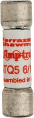 Ferraz Shawmut - 500 VAC, 5.6 Amp, Time Delay General Purpose Fuse - Clip Mount, 1-1/2" OAL, 10 at AC kA Rating, 13/32" Diam - Americas Industrial Supply