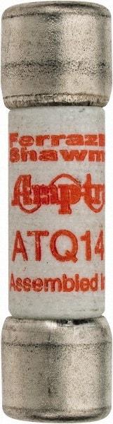 Ferraz Shawmut - 500 VAC, 14 Amp, Time Delay Midget Fuse - Clip Mount, 1-1/2" OAL, 10 at AC kA Rating, 13/32" Diam - Americas Industrial Supply