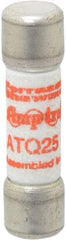 Ferraz Shawmut - 500 VAC, 25 Amp, Time Delay General Purpose Fuse - Clip Mount, 1-1/2" OAL, 10 at AC kA Rating, 13/32" Diam - Americas Industrial Supply