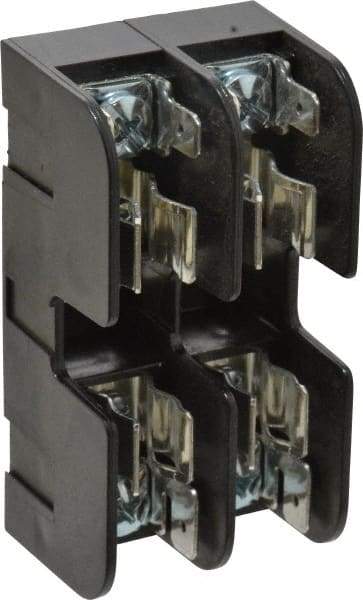 Ferraz Shawmut - 2 Pole, 10 to 14 AWG, 600 VAC/VDC, 30 Amp, DIN Rail Mount, Screw Mount Fuse Block - 13/32 Inch Diameter x 1-1/2 Inch Fuse Length, 3.04 Inch Long x 1.6 Inch Wide x 1.31 Inch High Block - Americas Industrial Supply