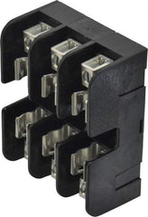 Ferraz Shawmut - 3 Pole, 14 to 6 AWG, 600 VAC/VDC, 30 Amp, DIN Rail Mount, Screw Mount Fuse Block - 13/32 Inch Diameter x 1-1/2 Inch Fuse Length, 3.04 Inch Long x 2.35 Inch Wide x 1.31 Inch High Block - Americas Industrial Supply