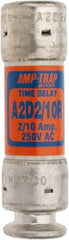 Ferraz Shawmut - 250 VAC/VDC, 0.2 Amp, Time Delay General Purpose Fuse - Clip Mount, 51mm OAL, 100 at DC, 200 at AC kA Rating, 9/16" Diam - Americas Industrial Supply