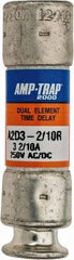 Ferraz Shawmut - 250 VAC/VDC, 3.2 Amp, Time Delay General Purpose Fuse - Clip Mount, 51mm OAL, 100 at DC, 200 at AC kA Rating, 9/16" Diam - Americas Industrial Supply