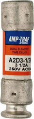 Ferraz Shawmut - 250 VAC/VDC, 3.5 Amp, Time Delay General Purpose Fuse - Clip Mount, 51mm OAL, 100 at DC, 200 at AC kA Rating, 9/16" Diam - Americas Industrial Supply