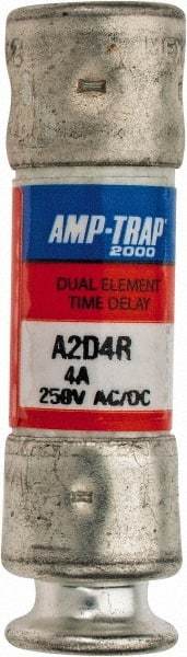 Ferraz Shawmut - 250 VAC/VDC, 4 Amp, Time Delay General Purpose Fuse - Clip Mount, 51mm OAL, 100 at DC, 200 at AC kA Rating, 9/16" Diam - Americas Industrial Supply