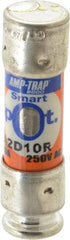 Ferraz Shawmut - 250 VAC/VDC, 10 Amp, Time Delay General Purpose Fuse - Clip Mount, 51mm OAL, 100 at DC, 200 at AC kA Rating, 9/16" Diam - Americas Industrial Supply