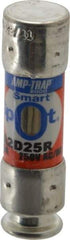 Ferraz Shawmut - 250 VAC/VDC, 25 Amp, Time Delay General Purpose Fuse - Clip Mount, 51mm OAL, 100 at DC, 200 at AC kA Rating, 9/16" Diam - Americas Industrial Supply