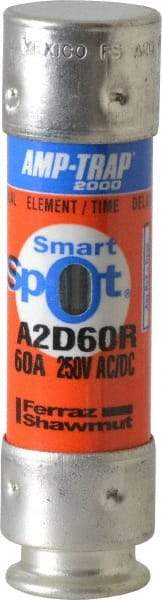 Ferraz Shawmut - 250 VAC/VDC, 60 Amp, Time Delay General Purpose Fuse - Clip Mount, 76mm OAL, 100 at DC, 200 at AC kA Rating, 13/16" Diam - Americas Industrial Supply