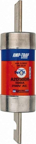 Ferraz Shawmut - 250 VAC/VDC, 500 Amp, Time Delay General Purpose Fuse - Clip Mount, 10-3/8" OAL, 100 at DC, 200 at AC kA Rating, 2-9/16" Diam - Americas Industrial Supply