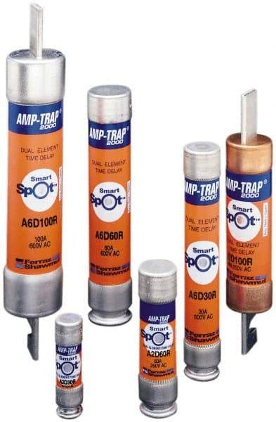 Ferraz Shawmut - 600 VAC/VDC, 0.15 Amp, Time Delay General Purpose Fuse - Clip Mount, 127mm OAL, 100 at DC, 200 at AC kA Rating, 13/16" Diam - Americas Industrial Supply
