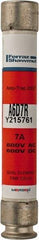 Ferraz Shawmut - 600 VAC/VDC, 7 Amp, Time Delay General Purpose Fuse - Clip Mount, 127mm OAL, 100 at DC, 200 at AC kA Rating, 13/16" Diam - Americas Industrial Supply