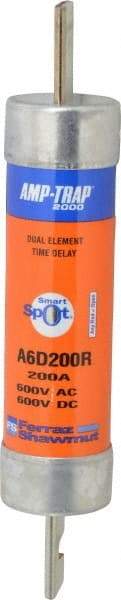 Ferraz Shawmut - 600 VAC/VDC, 200 Amp, Time Delay General Purpose Fuse - Clip Mount, 9-5/8" OAL, 100 at DC, 200 at AC kA Rating, 1-13/16" Diam - Americas Industrial Supply