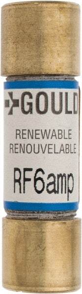 Ferraz Shawmut - 250 VAC, 6 Amp, Fast-Acting Renewable Fuse - Clip Mount, 51mm OAL, 10 at AC kA Rating, 9/16" Diam - Americas Industrial Supply