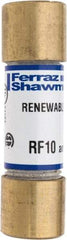 Ferraz Shawmut - 250 VAC, 10 Amp, Fast-Acting Renewable Fuse - Clip Mount, 51mm OAL, 10 at AC kA Rating, 9/16" Diam - Americas Industrial Supply