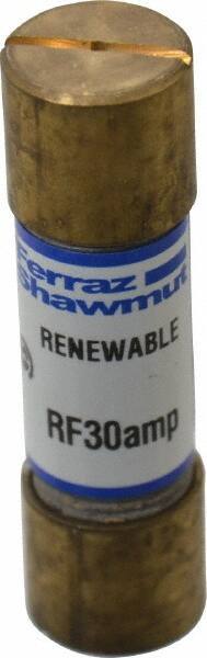 Ferraz Shawmut - 250 VAC, 30 Amp, Fast-Acting Renewable Fuse - Clip Mount, 51mm OAL, 10 at AC kA Rating, 9/16" Diam - Americas Industrial Supply