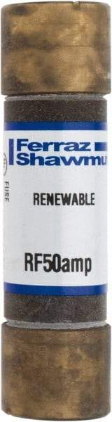 Ferraz Shawmut - 250 VAC, 50 Amp, Fast-Acting Renewable Fuse - Clip Mount, 76mm OAL, 10 at AC kA Rating, 13/16" Diam - Americas Industrial Supply