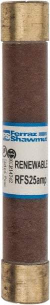 Ferraz Shawmut - 600 VAC, 25 Amp, Fast-Acting Renewable Fuse - Clip Mount, 127mm OAL, 10 at AC kA Rating, 13/16" Diam - Americas Industrial Supply