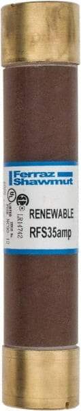 Ferraz Shawmut - 600 VAC, 35 Amp, Fast-Acting Renewable Fuse - Clip Mount, 5-1/2" OAL, 10 at AC kA Rating, 1-1/16" Diam - Americas Industrial Supply