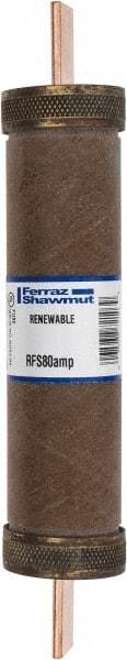 Ferraz Shawmut - 600 VAC, 80 Amp, Fast-Acting Renewable Fuse - Clip Mount, 7-7/8" OAL, 10 at AC kA Rating, 1-5/16" Diam - Americas Industrial Supply