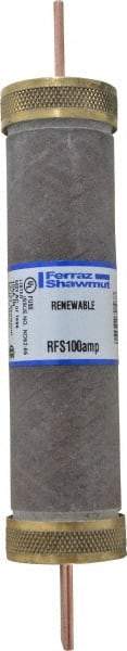 Ferraz Shawmut - 600 VAC, 100 Amp, Fast-Acting Renewable Fuse - Clip Mount, 7-7/8" OAL, 10 at AC kA Rating, 1-5/16" Diam - Americas Industrial Supply