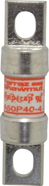 Ferraz Shawmut - 450 VDC, 500 VAC, 40 Amp, Fast-Acting Semiconductor/High Speed Fuse - Bolt-on Mount, 3-3/16" OAL, 100 at AC, 79 at DC kA Rating, 13/16" Diam - Americas Industrial Supply