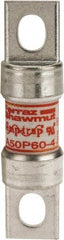 Ferraz Shawmut - 450 VDC, 500 VAC, 60 Amp, Fast-Acting Semiconductor/High Speed Fuse - Bolt-on Mount, 3-3/16" OAL, 100 at AC, 79 at DC kA Rating, 13/16" Diam - Americas Industrial Supply