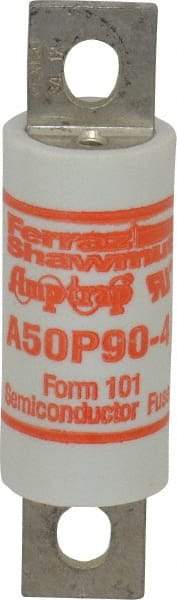 Ferraz Shawmut - 450 VDC, 500 VAC, 90 Amp, Fast-Acting Semiconductor/High Speed Fuse - Bolt-on Mount, 3-5/8" OAL, 100 at AC, 79 at DC kA Rating, 1" Diam - Americas Industrial Supply