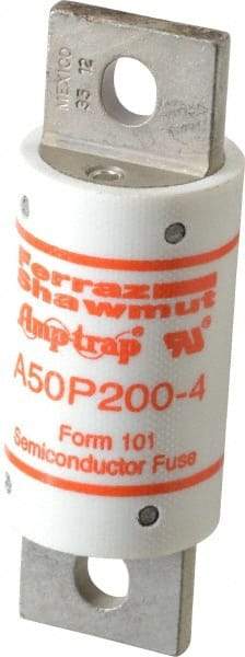 Ferraz Shawmut - 450 VDC, 500 VAC, 200 Amp, Fast-Acting Semiconductor/High Speed Fuse - Bolt-on Mount, 3-5/8" OAL, 100 at AC, 79 at DC kA Rating, 31mm Diam - Americas Industrial Supply