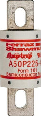 Ferraz Shawmut - 450 VDC, 500 VAC, 225 Amp, Fast-Acting Semiconductor/High Speed Fuse - Bolt-on Mount, 4-11/32" OAL, 100 at AC, 79 at DC kA Rating, 1-1/2" Diam - Americas Industrial Supply