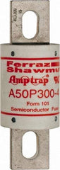 Ferraz Shawmut - 450 VDC, 500 VAC, 300 Amp, Fast-Acting Semiconductor/High Speed Fuse - Bolt-on Mount, 4-11/32" OAL, 100 at AC, 79 at DC kA Rating, 1-1/2" Diam - Americas Industrial Supply