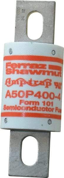 Ferraz Shawmut - 450 VDC, 500 VAC, 400 Amp, Fast-Acting Semiconductor/High Speed Fuse - Bolt-on Mount, 4-11/32" OAL, 100 at AC, 79 at DC kA Rating, 1-1/2" Diam - Americas Industrial Supply