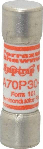 Ferraz Shawmut - 650 VDC, 700 VAC, 30 Amp, Fast-Acting Semiconductor/High Speed Fuse - Clip Mount, 50.8mm OAL, 100 at AC/DC kA Rating, 9/16" Diam - Americas Industrial Supply