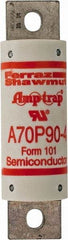 Ferraz Shawmut - 650 VDC, 700 VAC, 90 Amp, Fast-Acting Semiconductor/High Speed Fuse - Bolt-on Mount, 4-3/8" OAL, 100 at AC/DC kA Rating, 31mm Diam - Americas Industrial Supply