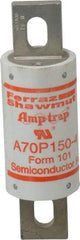 Ferraz Shawmut - 650 VDC, 700 VAC, 150 Amp, Fast-Acting Semiconductor/High Speed Fuse - Bolt-on Mount, 5-3/32" OAL, 100 at AC/DC kA Rating, 1-1/2" Diam - Americas Industrial Supply